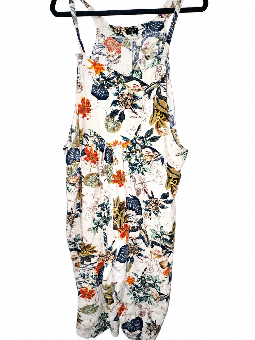 VONDA Floral Cotton Jumpsuit/Romper – Size 2XL